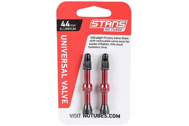 Stans NoTubes Alloy Tubeless Valve Stems 44mm - Red
