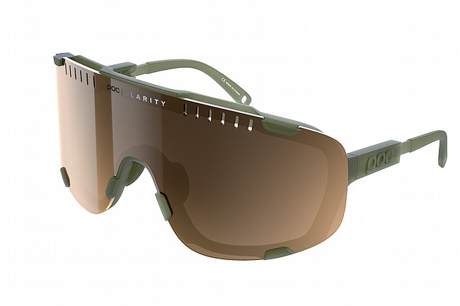 POC Devour Sunglasses Epidote Green Translucent-Brown/Silver Mirror
