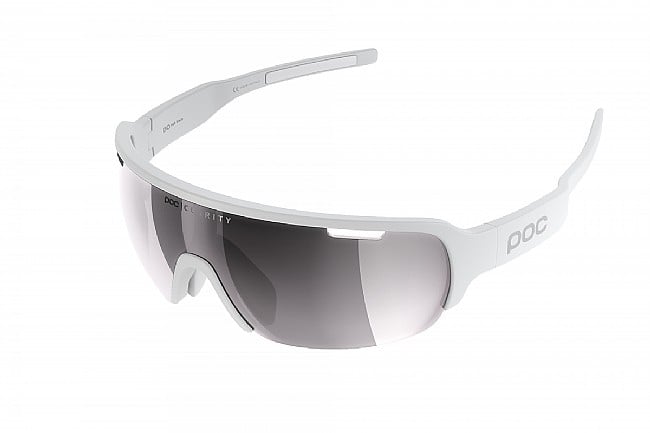 POC DO Half Blade Sunglasses Hydrogen White - Violet/Silver Mirror