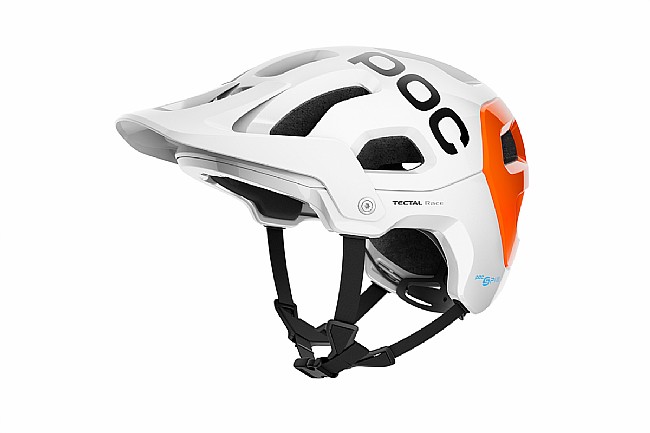 POC Tectal Race SPIN NFC MTB Helmet Hydrogen White/Fluorescent Orange AVIP