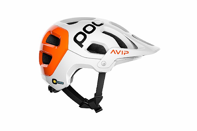POC Tectal Race SPIN NFC MTB Helmet Hydrogen White/Fluorescent Orange AVIP