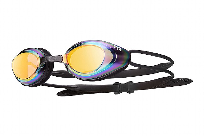 TYR Sport Black Hawk Racing Mirrored Goggle Gold/Metal Rainbow/Black