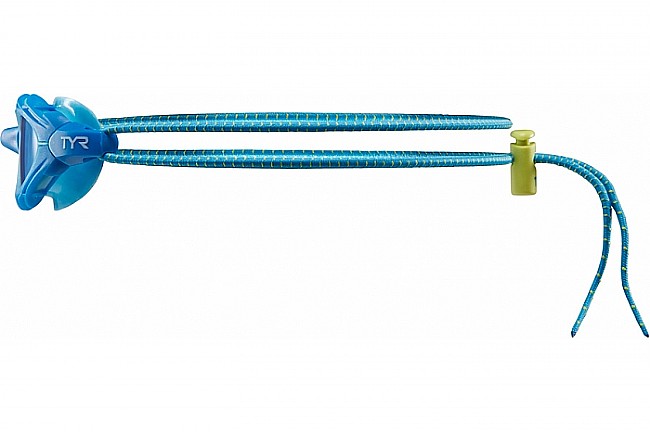 TYR Sport Goggle Bungee Cord Strap Kit Blue w/ Yellow Toggle