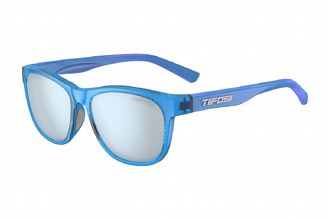 Tifosi Swank Sunglasses Crystal Sky Blue, Smoke Bright Blue