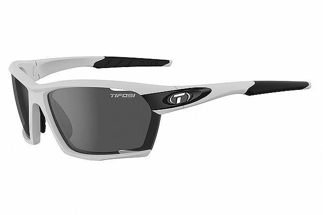 Tifosi Kilo Sunglasses White/Black - Smoke/AC Red/Clear Lenses