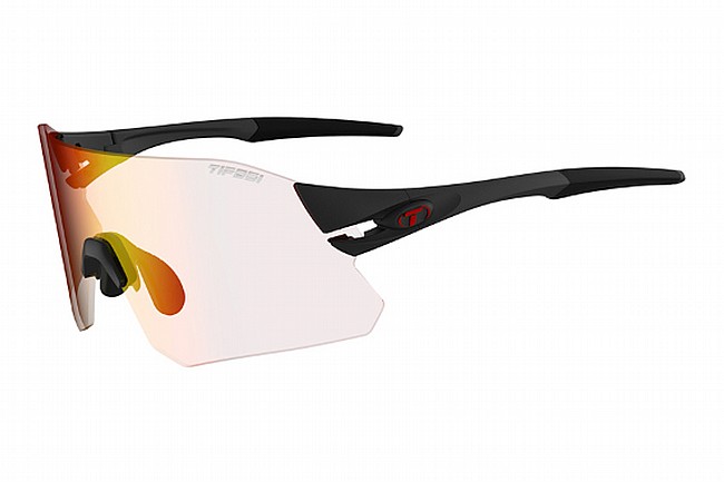 Tifosi Rail Sunglasses Matte Black - Clarion Red Fototec Lenses