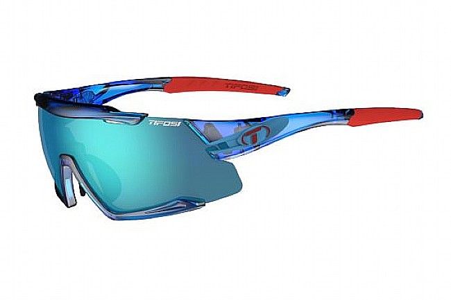 Tifosi Aethon Sunglasses Crystal Blue, Clarion Blue/AC Red/Clear