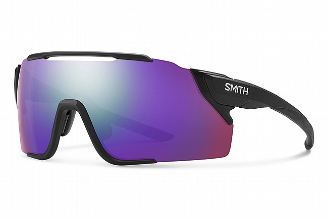 Smith Attack MAG MTB Sunglasses Matte Black - ChomaPop Violet Mirror Lenses