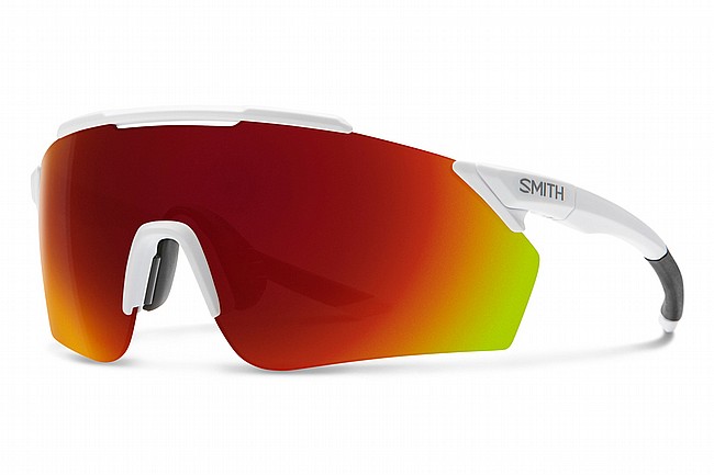 Smith Ruckus PivLock Sunglasses Matte White - ChromaPop Red Mirror Lenses