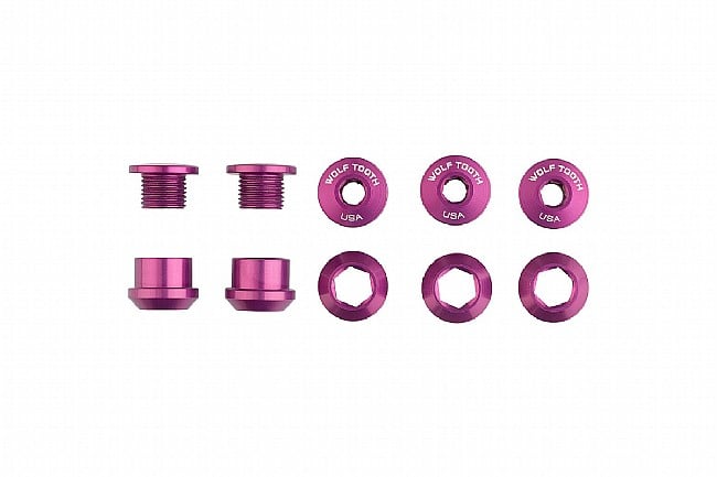 Wolf Tooth Components Set of 5 Alloy Chainring Bolts for 1x Drivetrains Purple