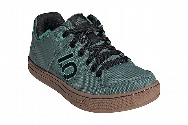 Five Ten Womens Freerider Canvas Mountain Bike Shoe Hazy Emerald/Core Black/Acid Mint