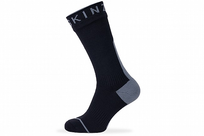 SealSkinz Waterproof All Weather Mid Length Hydrostop Sock Black/Grey