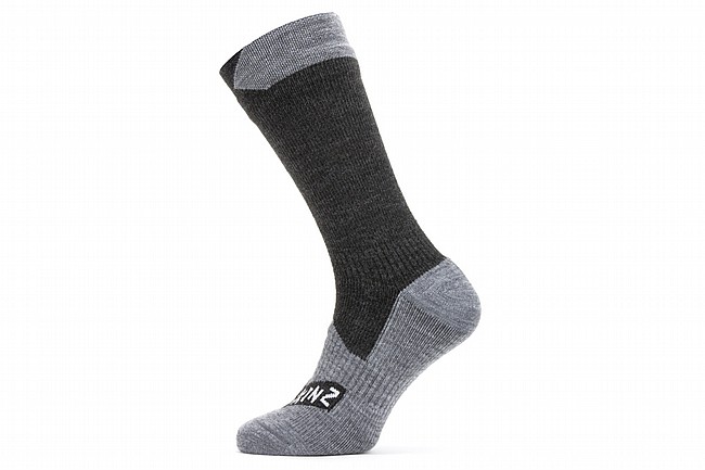 SealSkinz Waterproof All Weather Mid Length Sock Black/Grey Marl